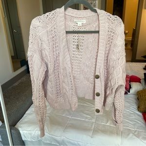 Aeropostale crop crochet cardigan size M